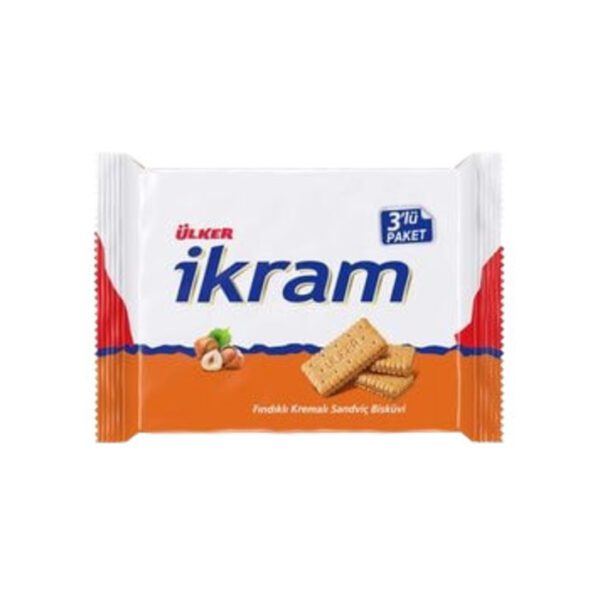 İkram Çikolatalı Kremalı Sandviç Bisküvi 3x84 Gr