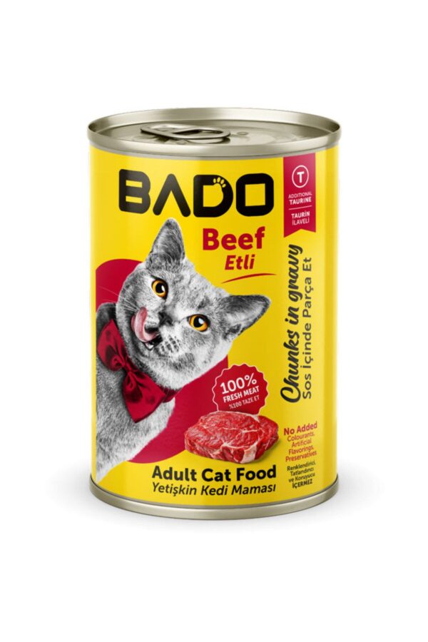 Bado 415 Gr Etli Yetişkin Kedi Maması Yaş