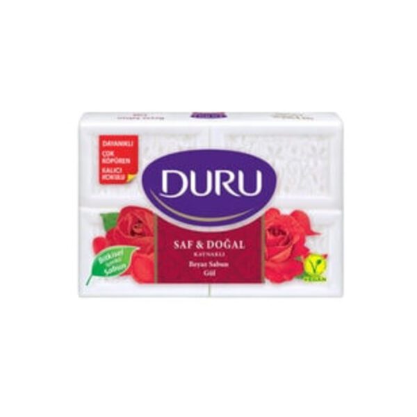 Sabun Saf & Doğal Kaynaklı Gül Beyaz Kalıp 4x600 Gr