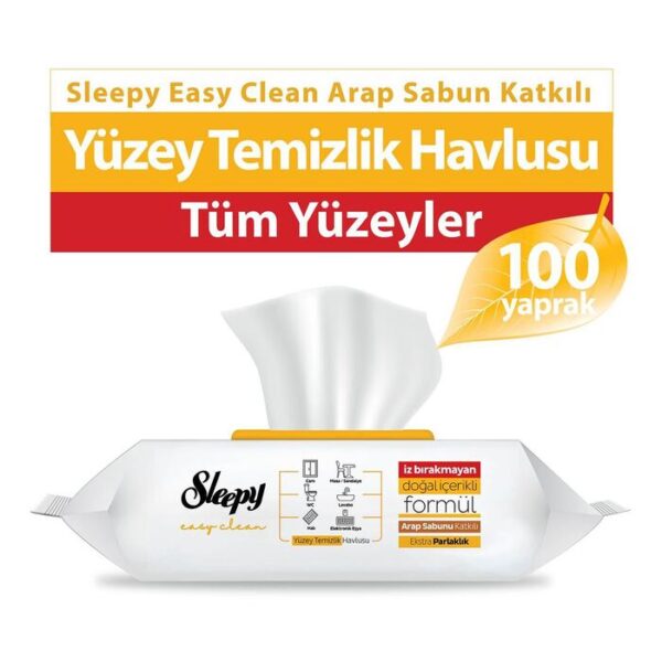 Easy Clean Arap Sabunu Katkılı Yüzey Temizlik Havlusu 100'lü