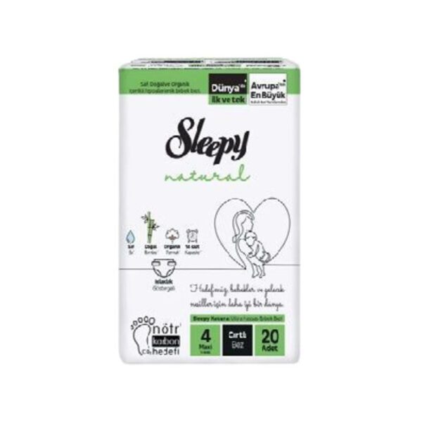 Bebek Bezi Natural Maxi 4 Numara Cırtlı Bez 20'li