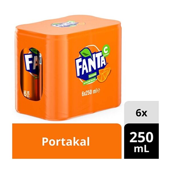 Gazoz Portakal Aromalı Kutu 6x250 Ml