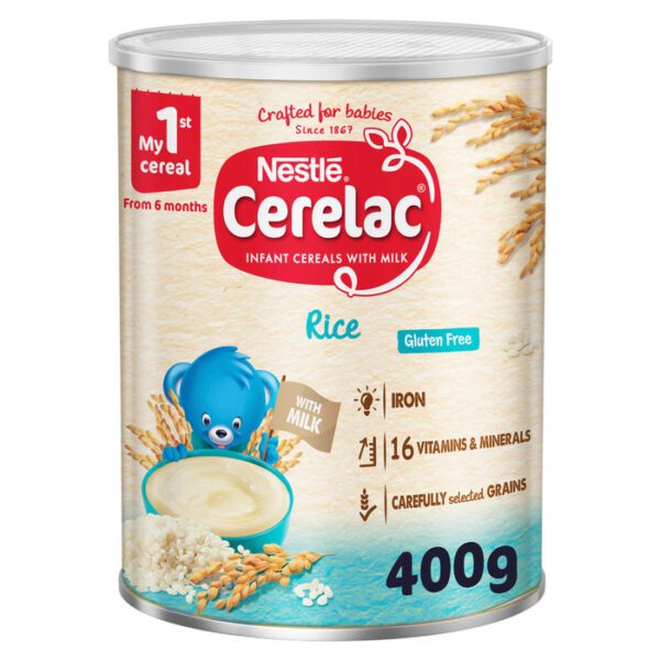 Cerelac Infant Cereal With Milk From 6 Months Rice 400 Gr