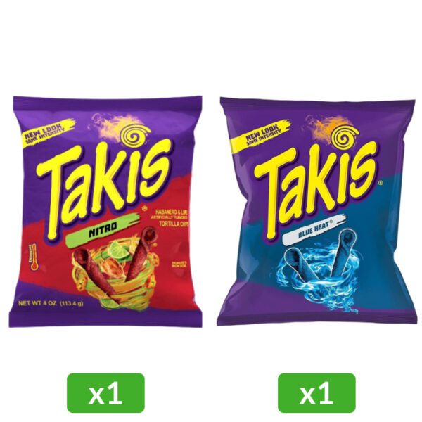 1 Adet Acılı Cips 113,4 Gr & 1 Adet Barcel Takis Blue Heat Hot Chilli Pepper Cips 113.4 Gr