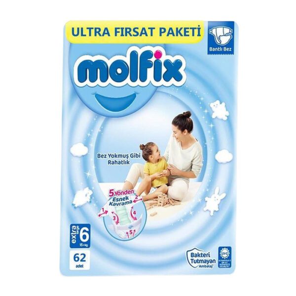 Bebek Bezi 6 Numara Extra Large 62'li