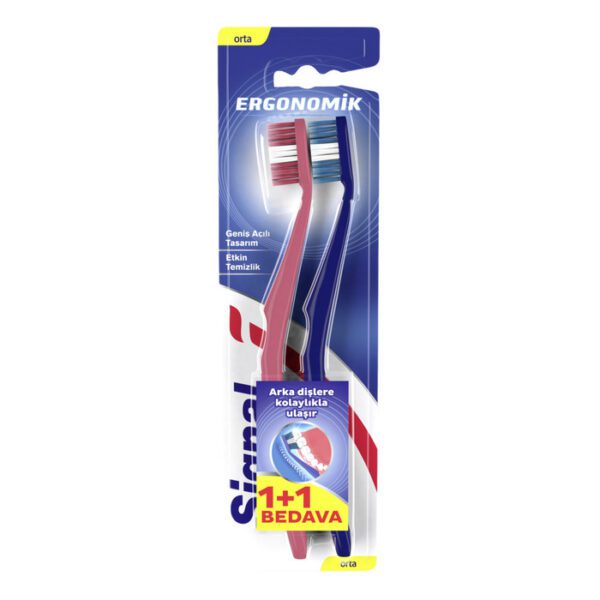 Diş Fırçası Ergonomik Ve Etkin Temizlik Orta 1+1