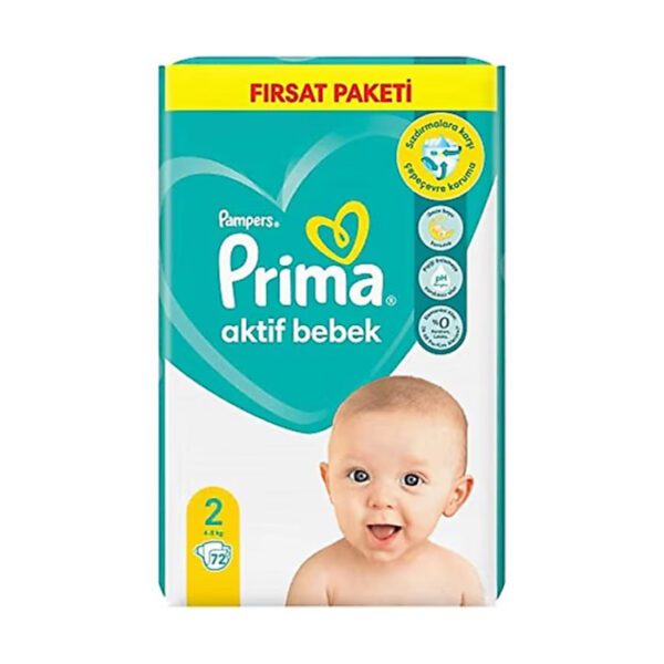 Bebek Bezi Aktif Bebek 2 Beden 72'li