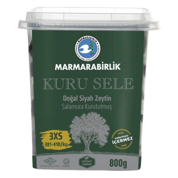 Zeytin Siyah Kuru Sele 381-410 3xs 800 Gr