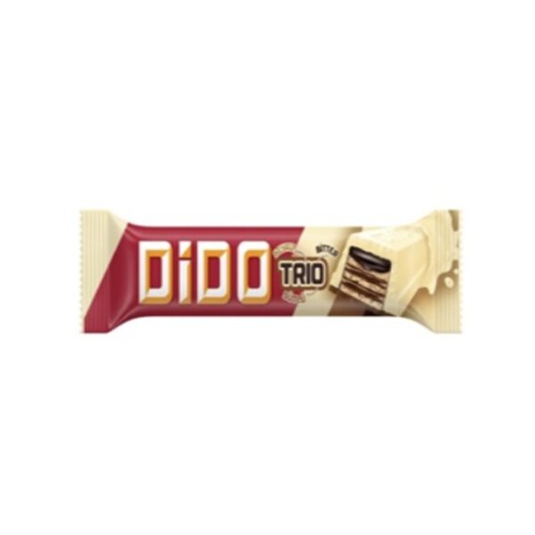 Dido Trio Beyaz Sütlü Bitter Çikolatalı Gofret 36.5 Gr