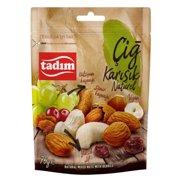 Naturel Çiğ Karışık Kuruyemiş 75 Gr