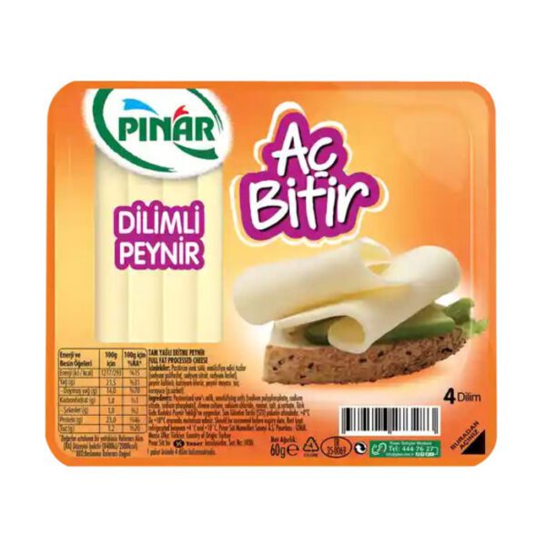 Kaşar Aç Bitir Dilimli 60 Gr