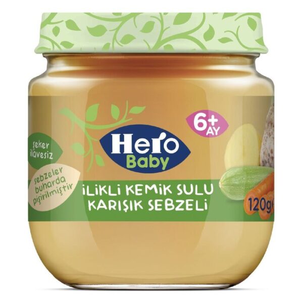Kavanoz Maması İlikli Kemik Sulu Karışık Sebzeli 120 Gr