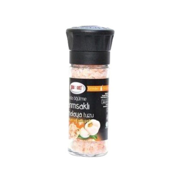 Sarımsaklı Himalaya Çakıl Tuzu Cam Değirmen 110 Gr