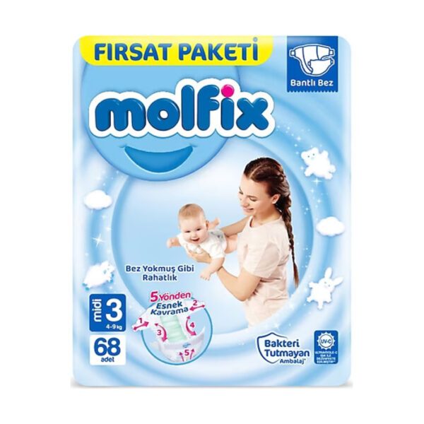 Bebek Bezi 3 Beden Maxi Fırsat Paketi 68'li