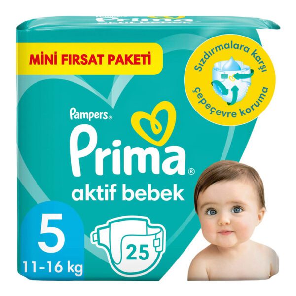 Bebek Bezi 5 Beden Aktif Bebek 25 Adet 11-16 Kg