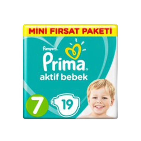 Bebek Bezi Aktif Bebek 7 Beden Mini Dev Ekonomi Paketi 19'lu