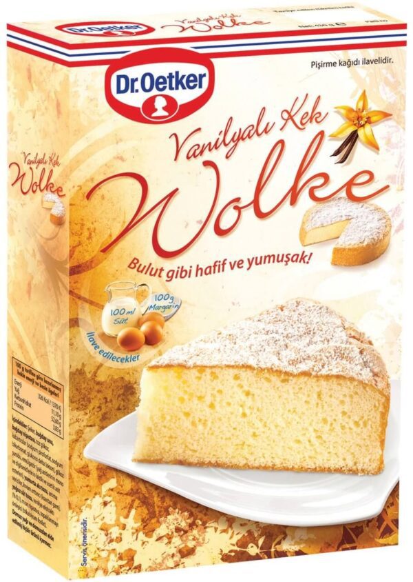 Dr.Oetker Wolke Vanilya Kek Toz Karışımı 430 gr + Pişirme Kağıdı İlavedir