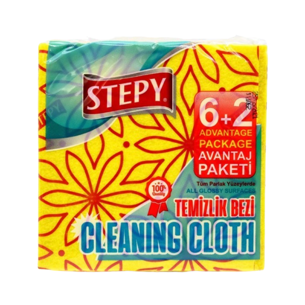 Stepy %30 Mikrofiber Sarı Bez (8'li)