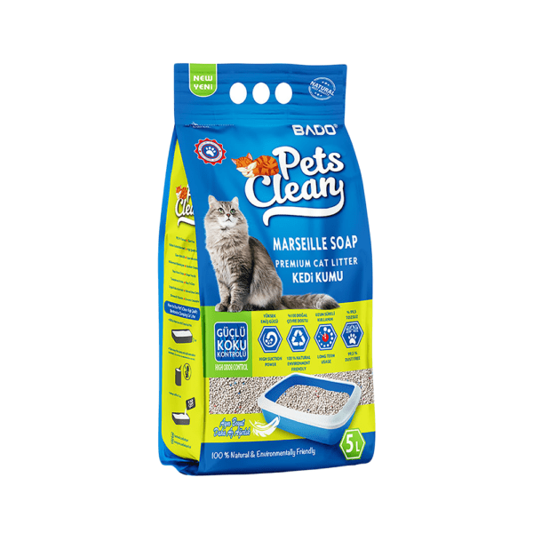 Bado Pets Clean Sabun Kokulu Kedi Kumu (5 L)