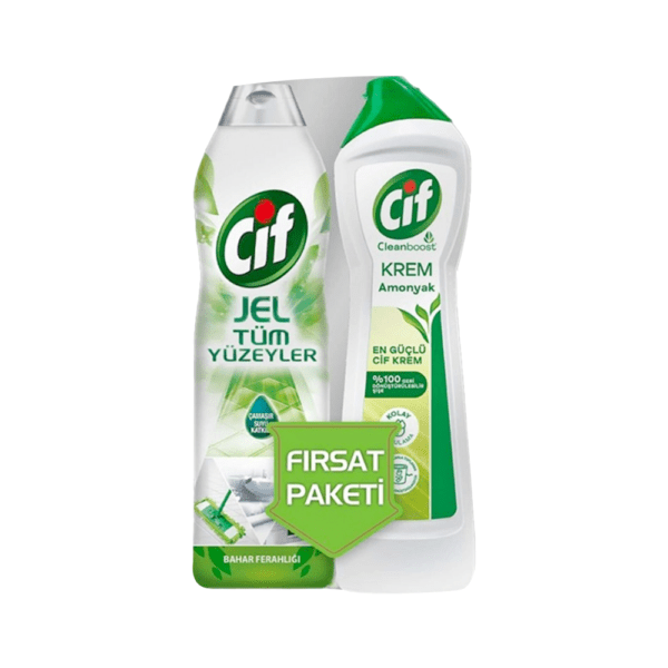 Cif Krem Amonyak ve Cif Jel Bahar Ferahlığı (500 + 500 ml)