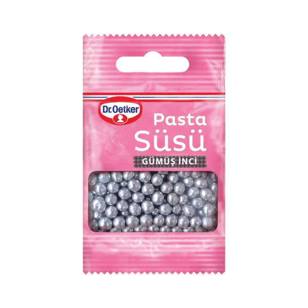 Dr. Oetker Dekor Pasta Süsü Gümüş İnci (10 g)